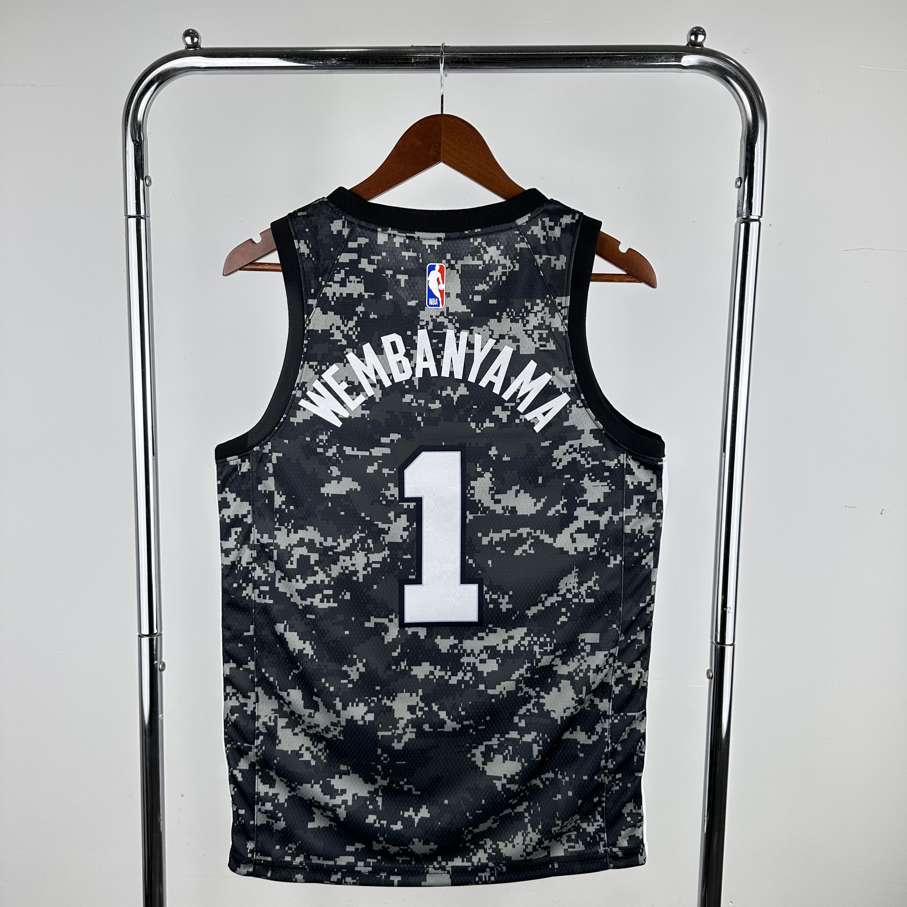 Men San Antonio Spurs #1 Wembanyama Camo Nike 2024 NBA Jersey